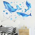 thumbnail image 4 of Calcomanías de pared con diseño de delfines, luna, estrellas y constelaciones, para niños, bebés, hogar, habitación infantil, bricolaje, arte decorativo adhesivo, mural de pared., 4 of 5