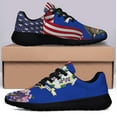 thumbnail image 3 of Connecticut Stte American flag Robin Bird and Mountain Laurel Flower Shoes Sneakers Black Size 3.5, 3 of 7