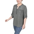 thumbnail image 2 of NY Collection Missy Long Tab-Sleeve Top With Pockets, 2 of 4
