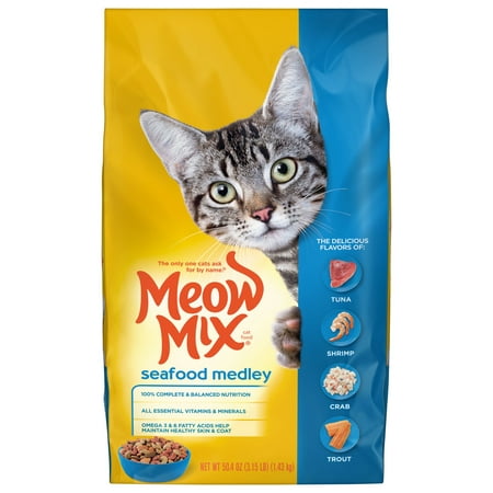 Meow Mix Seafood Medley Dry Cat Food, 3.15-Pound
