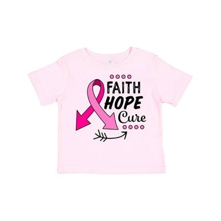 

Inktastic Faith Hope Cure Breast Cancer Awareness with Arrows Boys or Girls Toddler T-Shirt