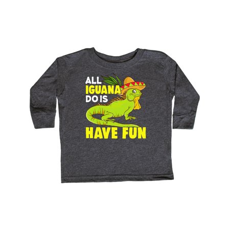 

Inktastic Iguana Funny Pet Gift Toddler Boy or Toddler Girl Long Sleeve T-Shirt