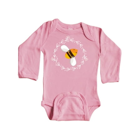 

Inktastic Bee Gift Cute Kids Honeybee Gift Baby Girl Long Sleeve Bodysuit