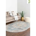 thumbnail image 3 of Rugs.com Newport Collection Rug – 5' 3 x 8' Oval Blue Medium Rug Perfect For Living Rooms, Large Dining Rooms, Open Floorplans, 3 of 9