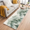thumbnail image 2 of Foggy Forest Green Kitchen Runner Rug 2x6 Washable Runners for Hallway Non Slip Watercolor Trees Vintage Large Area Rug Indoor Floor Carpet for Bathroom Laundry Entryway Bedroom Living Room, 2 of 9