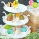 thumbnail image 4 of Soporte para cupcakes de 3 niveles Uxcell, bandeja de servicio redonda de 15/20/25 cm para cupcakes, decoración de mesa de frutas y postres para fiestas de cumpleaños, rosa (Ripple), 4 of 6