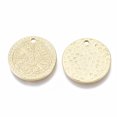 thumbnail image 2 of 2pcs Brass Pendants Nickel Free Buddhist Flat Round golden 17x1mm Hole: 1.6mm, 2 of 2