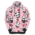 thumbnail image 2 of SCRAWLGOD Cute Panda Womens Hoodies Pullover Graphic Sweatshirts for Women Loose Fit Long Sleeve Hoodies Womens Graphic Size 4XL Washable Fall Hoodie Oversized, 2 of 6
