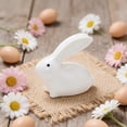 thumbnail image 6 of HuiXinOu Easter Ceramic Rabbit Figurine Ornamental Decor for Home Party Holiday Mantel Tabletop Festive Decoration, 6 of 6