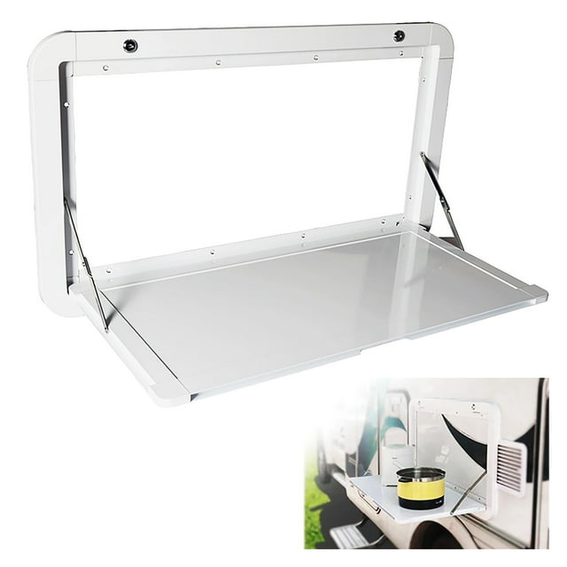 415*595mm Foldable RV Picnic Table Perfect for Campervans and Motor Homes Wall-Mounted Drop Leaf Design