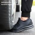 thumbnail image 2 of Black Safety Shoes Steel Toe Cap Trainer Lightweight Breathable Work Trainer EU 36-47, 2 of 7