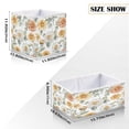 thumbnail image 2 of Cabinet Storage Basket 15.75x10.63x6.96 Inches Storage Box Foldable, Storable and Easy to Assemble ，Open Home Storage Bins ，Closet Storage Bins Coral Chrysanthemums, 2 of 8