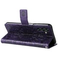 thumbnail image 6 of Allytechgroup for Samsung Galaxy S25+ Case Wallet, Sunflower Embossed PU Leather Flip Cover Stand Hand Strap Shockproof Stylish Cards Slots Phone Case for Samsung Galaxy S25+ Plus, Purple, 6 of 6