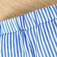 thumbnail image 7 of Boy Outfits Toddler Kids Boys Summer Short Sleeve Cartoon Dinosaur Prints Pullover Tops Striped Shorts Outfits Boys Shorts Blue 12 Months-18 Months, 7 of 7