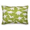 thumbnail image 2 of Creative Products Dinosaur Pattern on Green and White 14x20 Spun Poly Pillow, 2 of 3