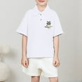 thumbnail image 2 of Shadoumai Boys Polo Shirts Size 6 Cartoon Print Button Down Shirt Short Sleeve Tee for Toddler Comfy Holiday Shirts Boys' Tops, Tees & Shirts, 2 of 5