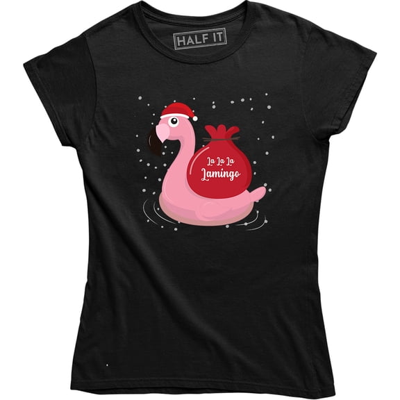 La la la Lamingo Funny Pink Flamingo Tropical Christmas Short Sleeve T-Shirt