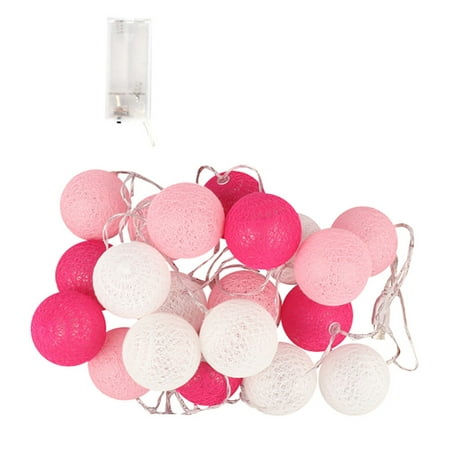 

XIUH 1.5Meters 10 Cotton Ball String Lights F Airy Hanging Bedroom Living Room F