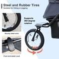 thumbnail image 5 of Dog Stroller for Small Medium Dogs & Cats,Foldable Cat Stroller Jogging Travel Stroller with Rubber Tires,Grey, 5 of 9