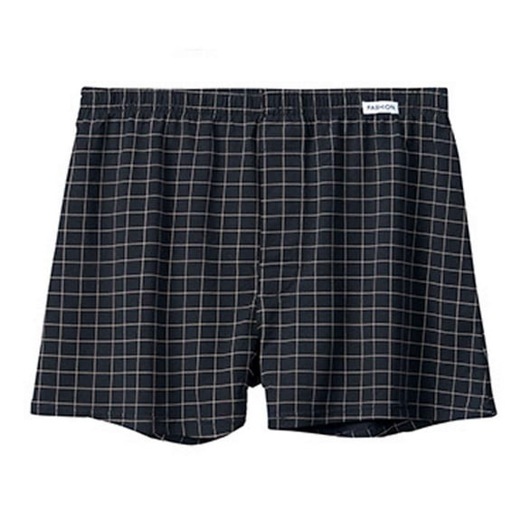 EOYWHK Cotton Underwear for Men Navy Trunks Vintage Classic Checkered Plaid Print Boxer Brief Breathable Stretch Fit Comfortable Bottom Clearance,L-4XL