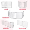 thumbnail image 6 of Pet Gate, Dog Playpen 6Panels 149" Pet Gate Extra Wide 30" Tall House Doorways Fireplace, White, 6 of 7