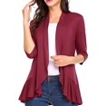 thumbnail image 2 of Cardigan Top for Women Long Sleeve Solid Open Front Long Knited Blouses Plus Size Solid Color Sweater with Pocket, 2 of 5