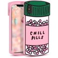 thumbnail image 1 of Lindo estuche para iPhone, Funny Chill Pills Capsule Bottle 3D Cartoon Soft Silicone Rubber Protección completa a prueba de golpes para niños, niñas, mujeres y damas Zhivalor HMHZ510-8, 1 of 7