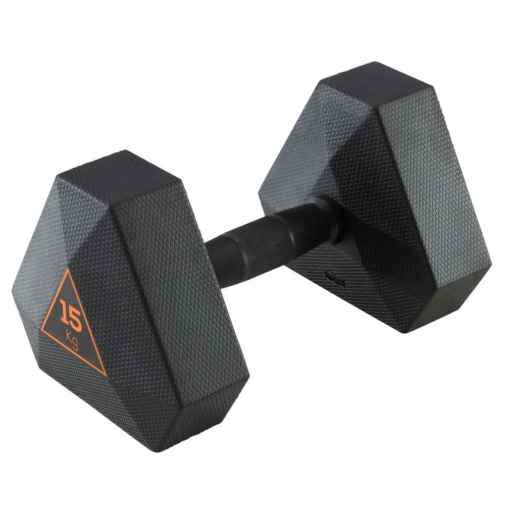 Decathlon Domyos Weight Training Hex Dumbbell, 33 lbs