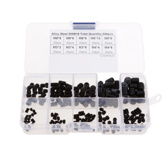 200pcs Tornillos M3 M5 M6 M8 para Equipos de Oficina Vehículos Sunnimix Tornillo de cabeza hexagonal