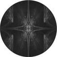 thumbnail image 1 of Ahgly Company Machine Washable Indoor Round Transitional Midnight Gray Area Rugs, 5' Round, 1 of 7