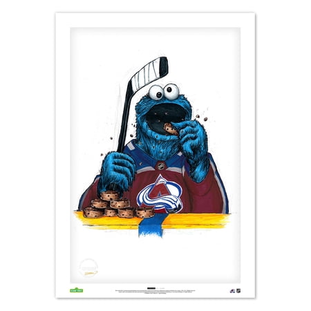 Cookie Monster Colorado Avalanche 14 x 20 Sesame Street Limited Edition Fine Art Print