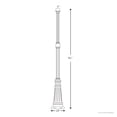 thumbnail image 2 of Urban Ambiance Luxury 81-Inch Tall Post for Outdoor Post Lights, Gorgeous Dark Medieval Bronze Finish, Corinthian Stem Design, 2.97-Inch Male End, Accepts 3-Inch Diameter Female Mounts, UQL1193, 2 of 3