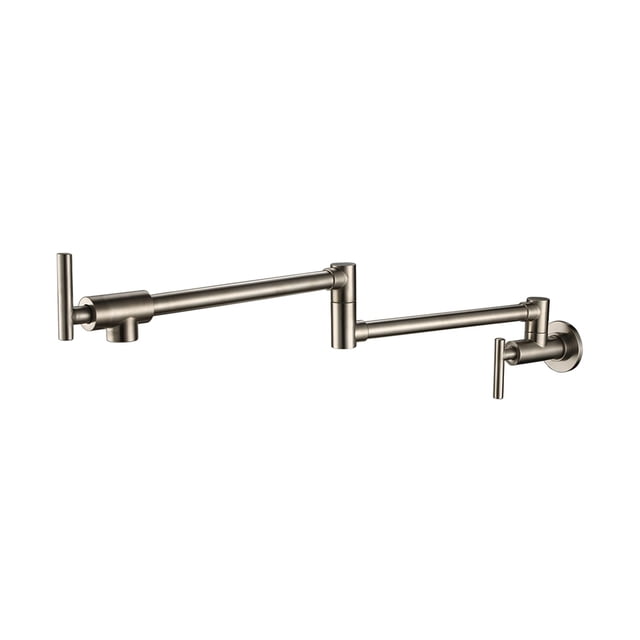 Solid Brass Single Cold Single Hole Pot Filler Tap Wall Mount Kitchen Faucet In Chrome Nickel Black ,High Water Flow Rate