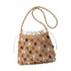 thumbnail image 3 of Bolso tote tejido para mujer, ligero, bandolera, bolso grande para compras y viajes. Marrón, 3 of 9