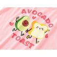 thumbnail image 3 of Beezizac Trendy Pink Avocado Pajamas for Big/Teen Girls 2-Piece Soft Tank Top & Shorts PJ Jammies Set Size 8, 3 of 7