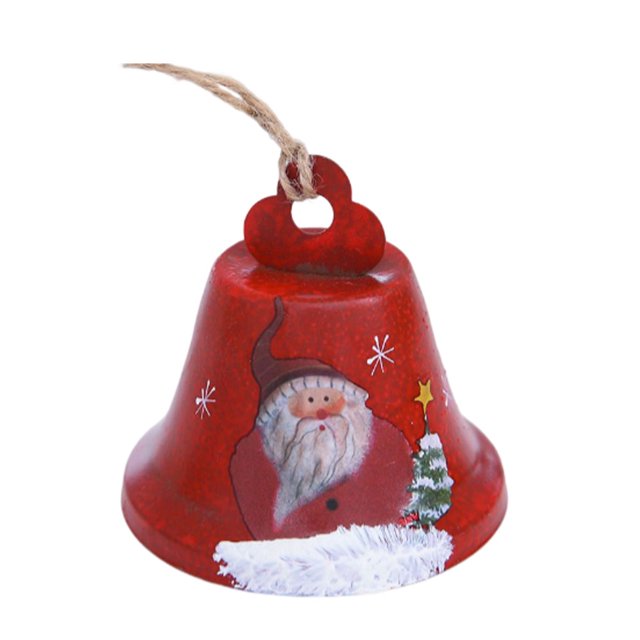 Wosthever Campanas de árbol de Navidad, campana artesanal de hierro de cáñamo, colgantes tradicionales exquisitos para festivales, diseño de escena, Kits de decoración para fiestas Rojo Wosthever HA070665-01