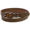 thumbnail image 4 of 25mm Olive Re-Tanned Leather Dress Belt 3-Piece Buckle Set Old Nickel, 4 of 4