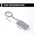 thumbnail image 3 of Uemuo Flamingo Pattern Rectangular Metal Keychain - Durable, Stylish, and Personalized Key Ring for Men and Women,Engraved Keychain,Gift Slim Sturdy Keychain, 3 of 7