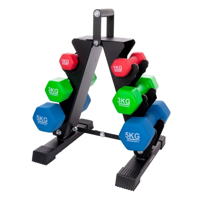 Set 6 Mancuernas Con Soporte, Kit Pesas Para Ejercicio Magma Life SMANC01
