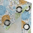 thumbnail image 4 of Ambesonne Floral Grommet Curtain, Doodle Leaves and Hearts, 50" x 108", Lime Green Sky Blue, 4 of 6
