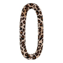 Unique Bargains 1pc Large Leopard Print Hair Rollers for Women 11.42"x5.31" Black,Brown