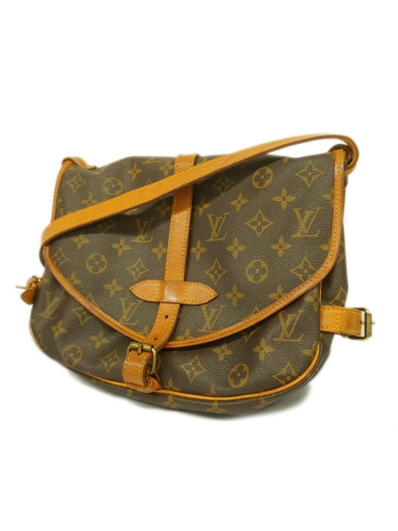 Louis Vuitton - Authenticated Saumur Handbag - Leather Brown for Women, Very Good Condition