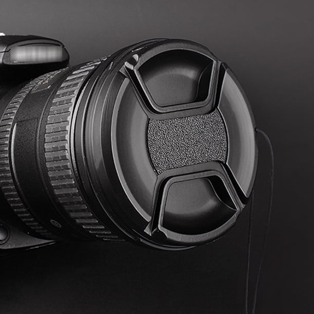 Tapa de lente de cámara con cordón, cubierta de tapa de lente, soporte de tapa de lente para Canon Sony Nikon