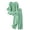 #37Green, variant on Womens 2 Piece Sets Cotton Linen Boho 3/4 Sleeve Embroidered Tops Wide Leg Palazzo Pants Matching Summer Casual Gauze Outfits