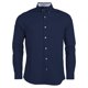 thumbnail image 1 of Kariban - Camisa de popelín y manga larga para hombre (Azul marino), 1 of 1