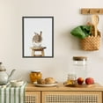 thumbnail image 4 of WFSposter Cute Shy Bunny Rabbit Animal Print Portrait Framed Canvas Wall Art,18x24 Natural Whimsical Baby Animal Art for Home Decoration, 4 of 7