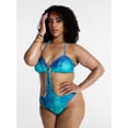 thumbnail image 2 of Hot Girl Summer by Megan Thee Stallion Women's and Women's Plus Miami Blue Monokini One-Piece Swimsuit, Sizes XS-3X, 2 of 6