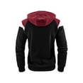 thumbnail image 3 of xiaxaixu Sweat à Capuche Décontracté pour Hommes à Cordon de Serrage Manches Longues Couleur Contrastée Fermeture Éclair pour Printemps Automne, 3 of 5
