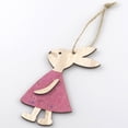 thumbnail image 1 of Fiudx Decoraciones navideñas para interiores 1 colgante de conejo de madera para decoración de Pascua, decoración del hogar, 1 of 3
