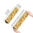 thumbnail image 2 of Bingfone Green Leaf Sunflower Design Patterned Men's Women's Casual Cotton Socks, 2 of 5
